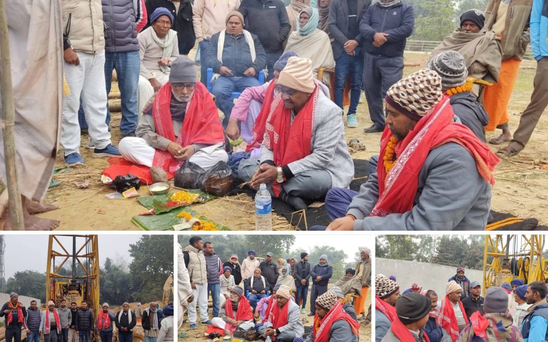 बृन्दावन ८ मा डिप बोरिङ्गको शिलान्यास, करिब ७ हजार उपभोक्ता लाभान्वित हुने मेयर कुर्मीको भनाई