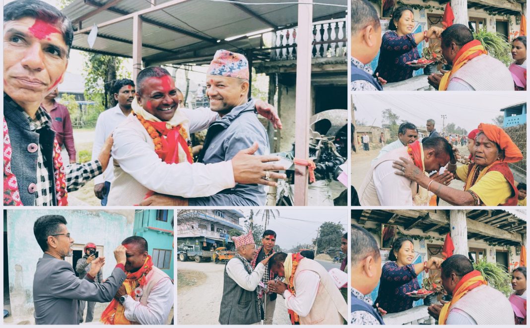 रौतहट–४ मा एमालेका रामजी साहको दौडधुप तीव्र, चन्द्रपुरका बस्तीमा व्यापक मतदाता संवाद